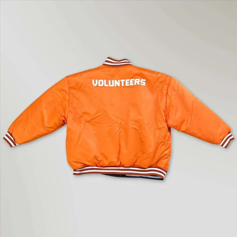 NWT Tennessee Volunteers Reversible Satin Full-Zip Jacket Orange/Gray Size 4XL